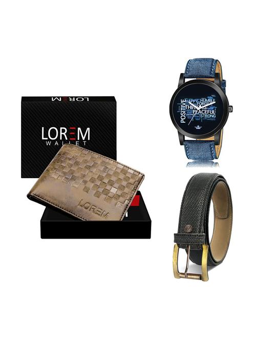 belt, wallet & watch gift combo - 19270460 - Very Small Image - 1