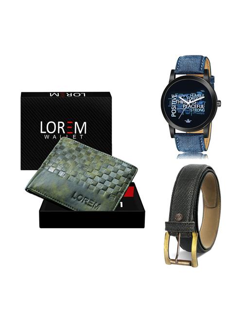 belt, wallet & watch gift combo - 19270462 - Very Small Image - 1