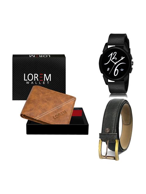 belt, wallet & watch gift combo - 19270502 - Very Small Image - 1