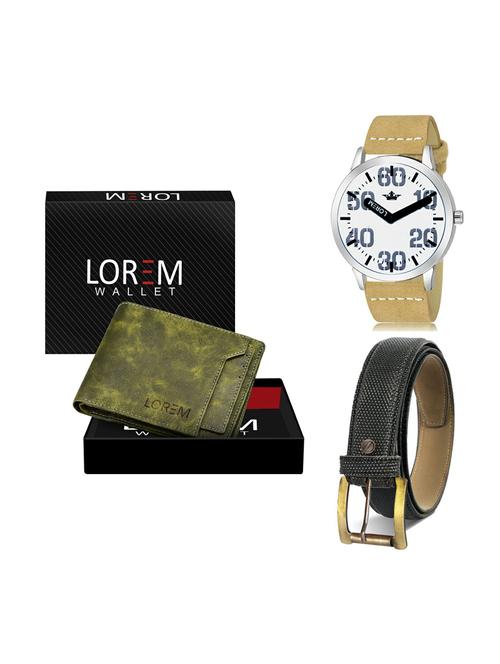 belt, wallet & watch gift combo - 19270530 - Very Small Image - 1