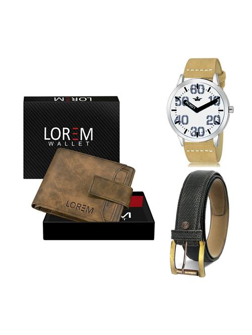 belt, wallet & watch gift combo - 19270537 - Very Small Image - 1