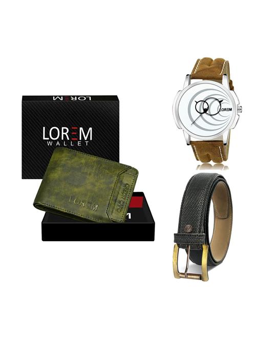 belt, wallet & watch gift combo - 19270586 - Very Small Image - 1