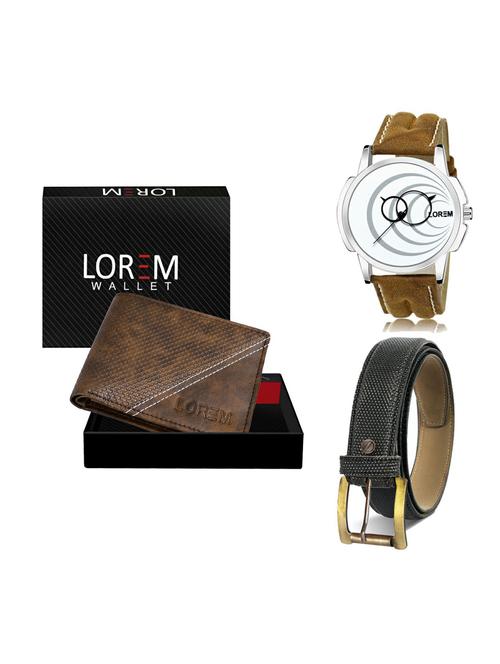 belt, wallet & watch gift combo - 19270591 - Very Small Image - 1