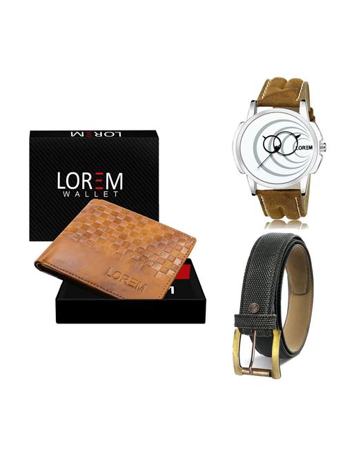 belt, wallet & watch gift combo - 19270596 - Very Small Image - 1