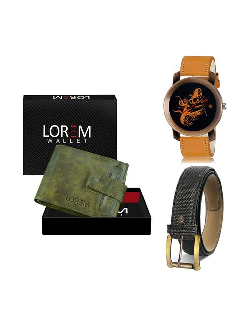 belt, wallet & watch gift combo - 19270626 - Very Small Image - 1
