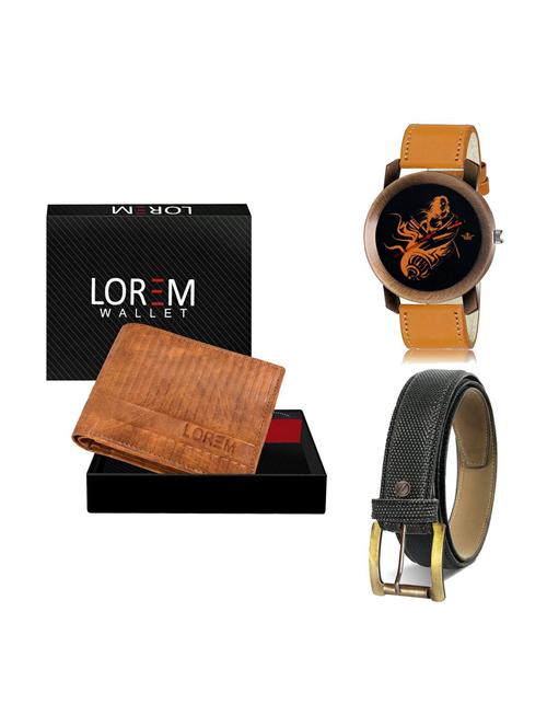 belt, wallet & watch gift combo - 19270633 - Very Small Image - 1