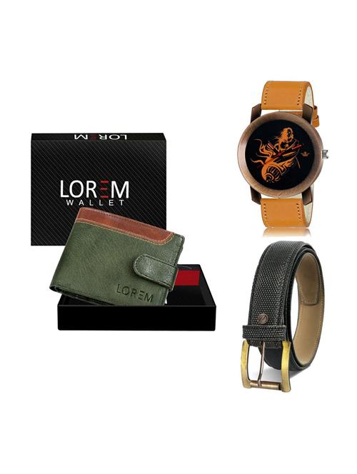 belt, wallet & watch gift combo - 19270650 - Very Small Image - 1
