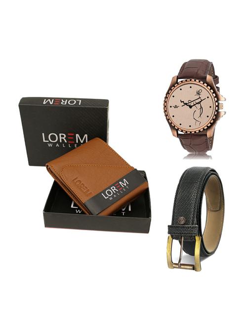 belt, wallet & watch gift combo - 19270651 - Very Small Image - 1