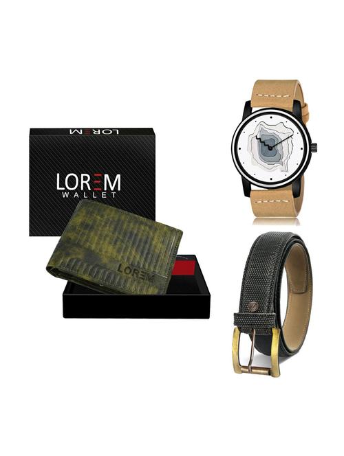belt, wallet & watch gift combo - 19270814 - Very Small Image - 1