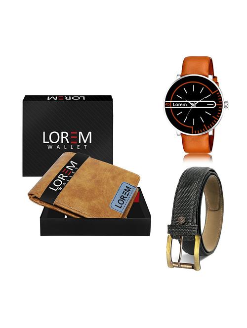 belt, wallet & watch gift combo - 19270930 - Very Small Image - 1