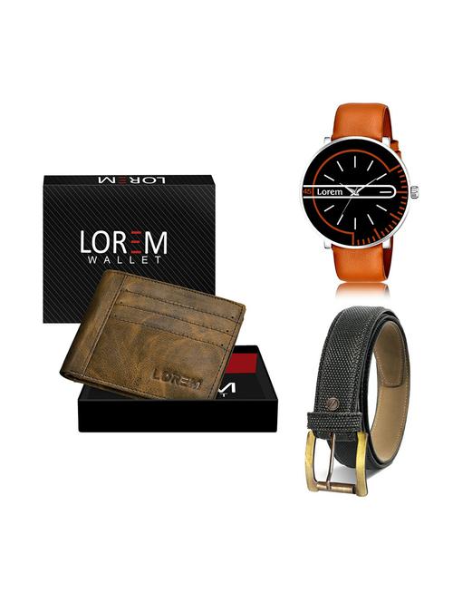 belt, wallet & watch gift combo - 19270938 - Very Small Image - 1