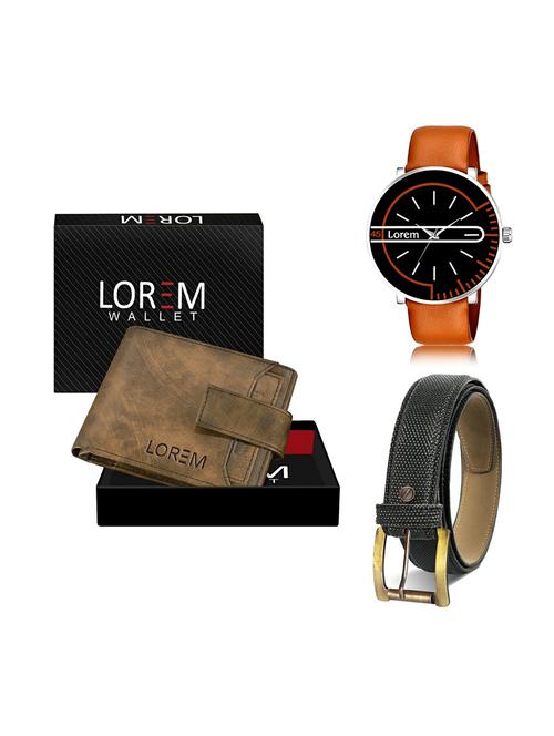 belt, wallet & watch gift combo - 19270942 - Very Small Image - 1