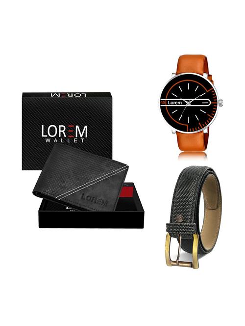 belt, wallet & watch gift combo - 19270954 - Very Small Image - 1