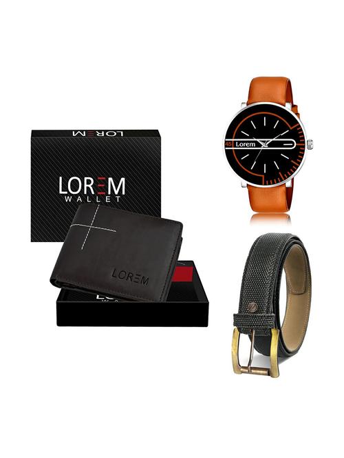belt, wallet & watch gift combo - 19270960 - Very Small Image - 1