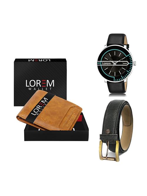 belt, wallet & watch gift combo - 19270970 - Very Small Image - 1