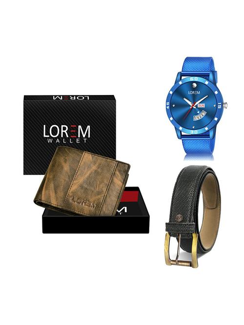belt, wallet & watch gift combo - 19271074 - Very Small Image - 1
