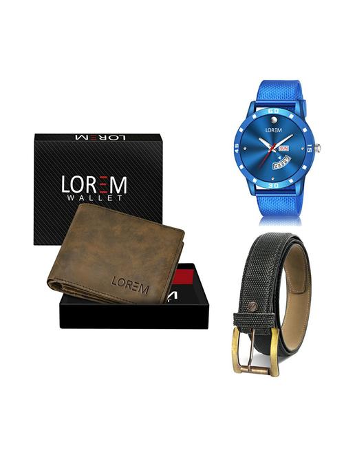 belt, wallet & watch gift combo - 19271079 - Very Small Image - 1