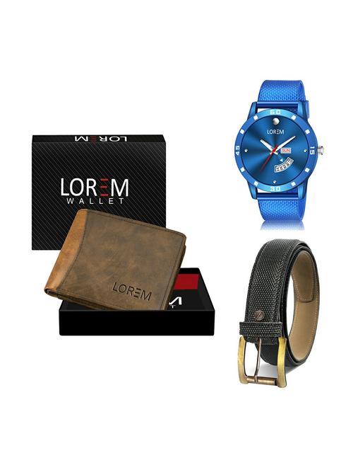 belt, wallet & watch gift combo - 19271080 - Very Small Image - 1