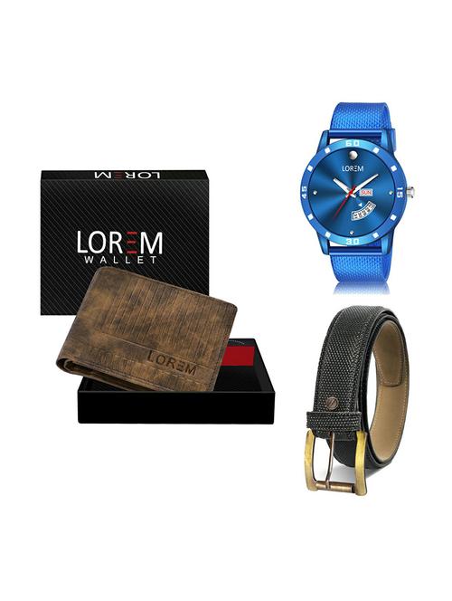belt, wallet & watch gift combo - 19271082 - Very Small Image - 1