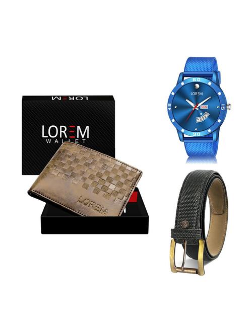 belt, wallet & watch gift combo - 19271090 - Very Small Image - 1