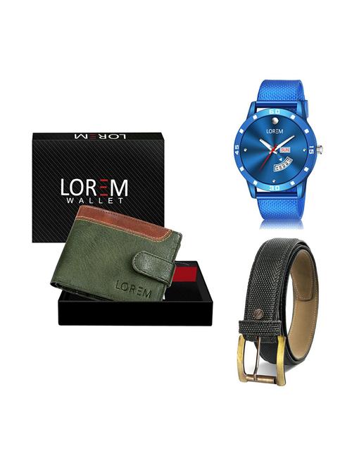 belt, wallet & watch gift combo - 19271100 - Very Small Image - 1