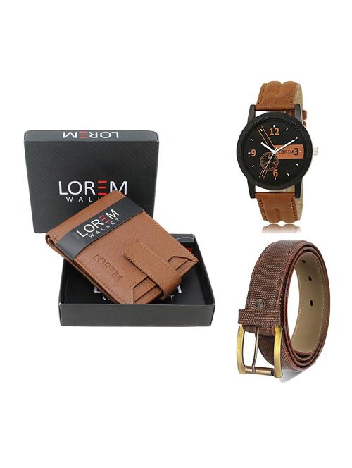belt, wallet & watch gift combo - 19271109 - Very Small Image - 1