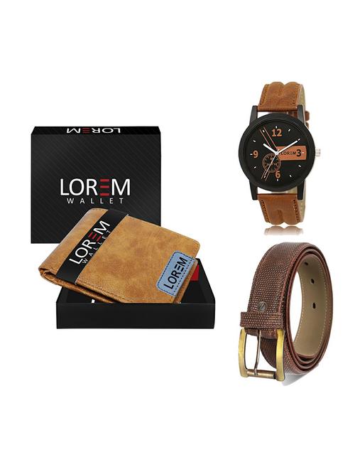 belt, wallet & watch gift combo - 19271110 - Very Small Image - 1
