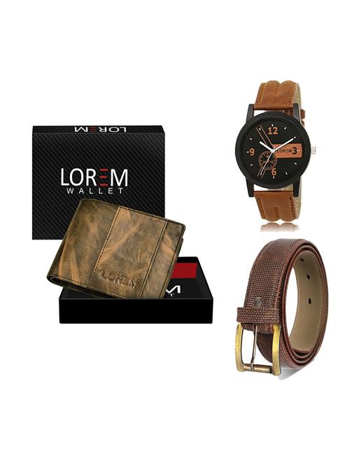 belt, wallet & watch gift combo - 19271119 - Very Small Image - 1