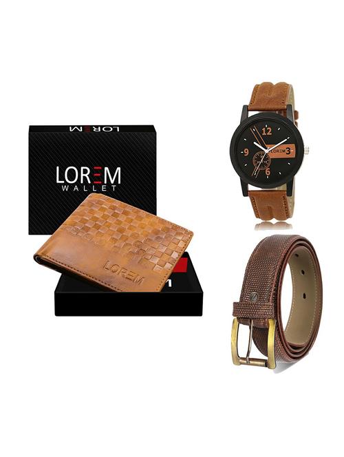 belt, wallet & watch gift combo - 19271136 - Very Small Image - 1