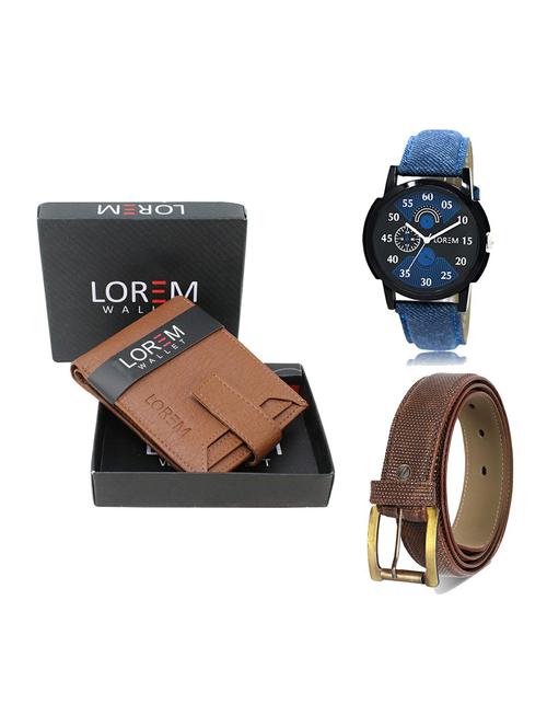 belt, wallet & watch gift combo - 19271154 - Very Small Image - 1