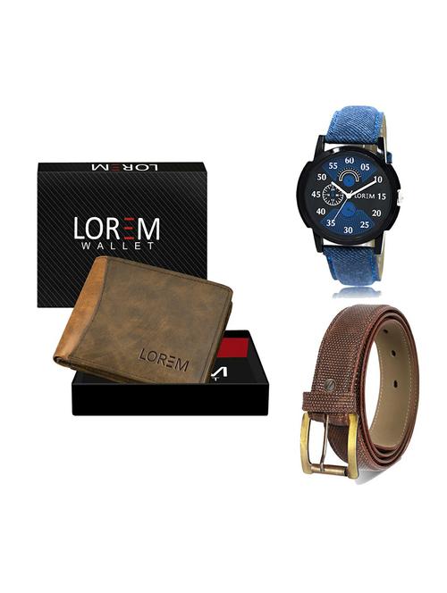 belt, wallet & watch gift combo - 19271170 - Very Small Image - 1