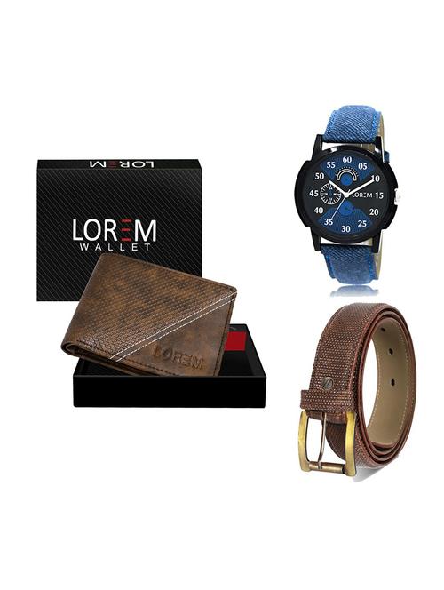 belt, wallet & watch gift combo - 19271176 - Very Small Image - 1