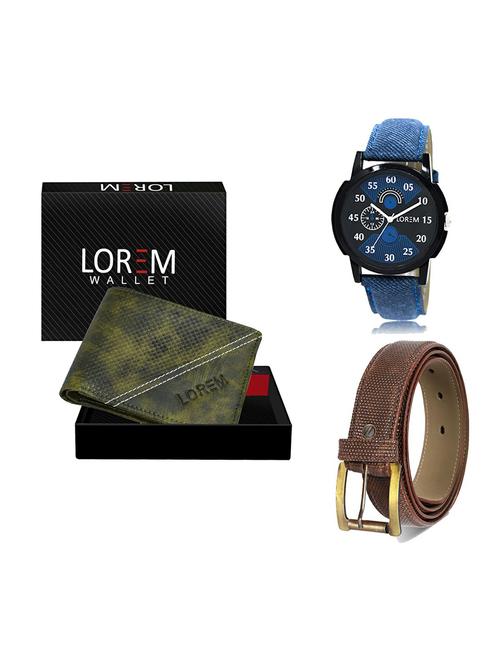 belt, wallet & watch gift combo - 19271178 - Very Small Image - 1