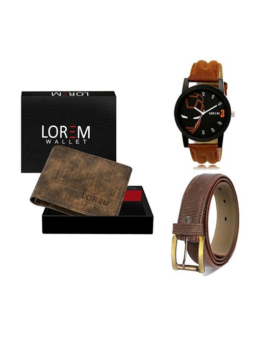 belt, wallet & watch gift combo - 19271262 - Very Small Image - 1