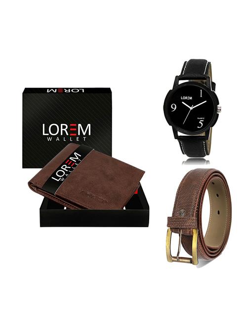 belt, wallet & watch gift combo - 19271336 - Very Small Image - 1