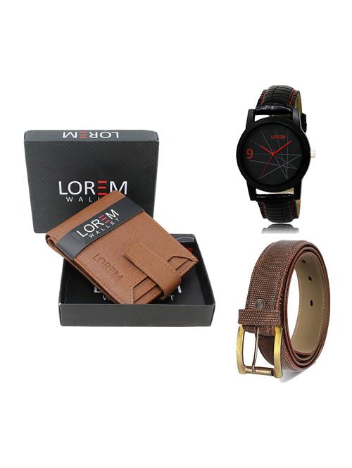 belt, wallet & watch gift combo - 19271424 - Very Small Image - 1