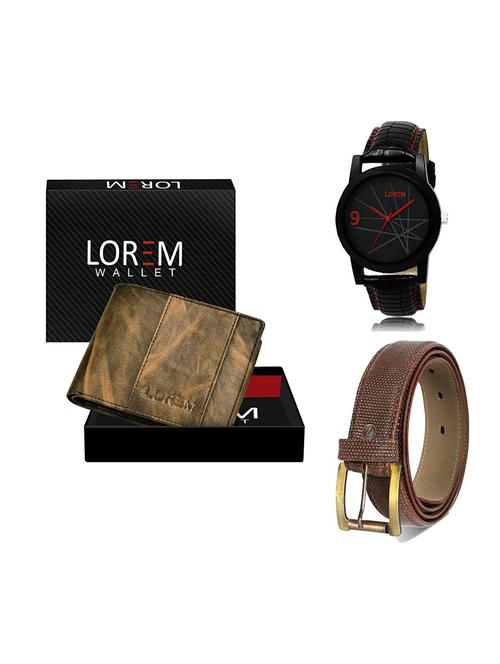 belt, wallet & watch gift combo - 19271434 - Very Small Image - 1