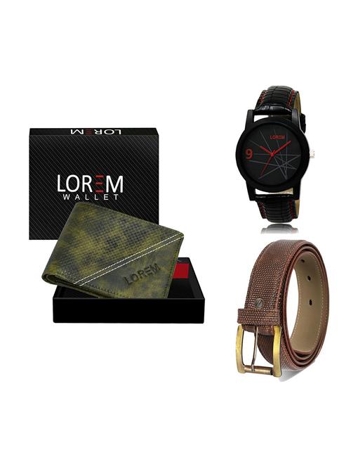belt, wallet & watch gift combo - 19271448 - Very Small Image - 1