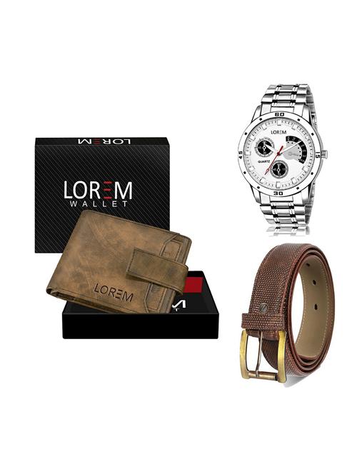 belt, wallet & watch gift combo - 19271527 - Very Small Image - 1