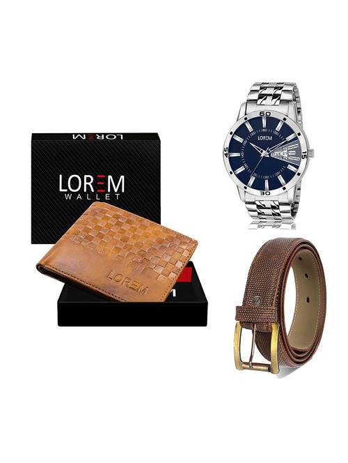 belt, wallet & watch gift combo - 19271586 - Very Small Image - 1