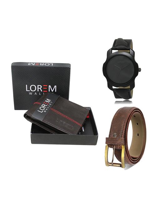belt, wallet & watch gift combo - 19272502 - Very Small Image - 1