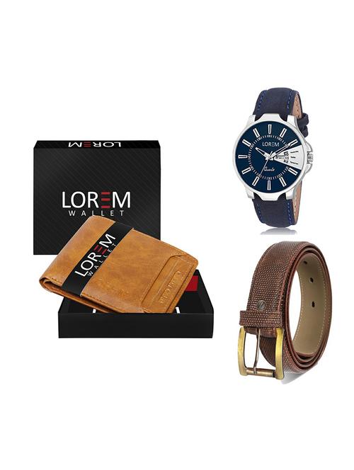 belt, wallet & watch gift combo - 19272546 - Very Small Image - 1