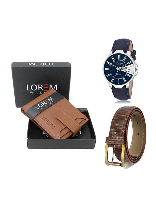 belt, wallet & watch gift combo - 19272550 - Very Small Image - 1