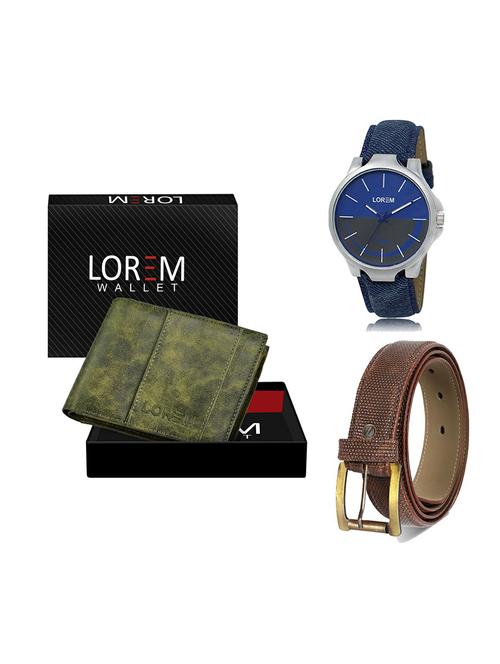 belt, wallet & watch gift combo - 19272603 - Very Small Image - 1