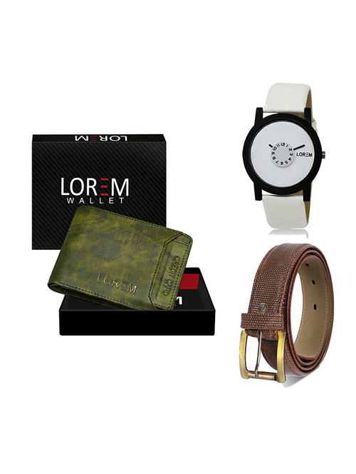 belt, wallet & watch gift combo - 19272702 - Very Small Image - 1