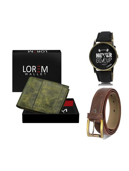 belt, wallet & watch gift combo - 19272738 - Very Small Image - 1