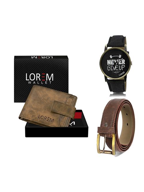 belt, wallet & watch gift combo - 19272743 - Very Small Image - 1