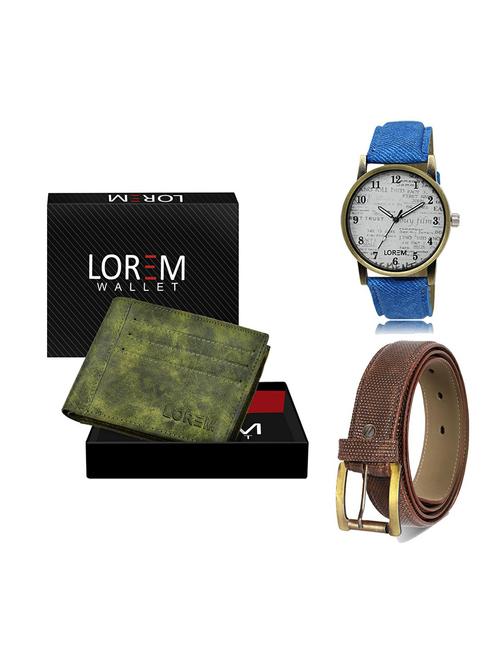 belt, wallet & watch gift combo - 19272782 - Very Small Image - 1
