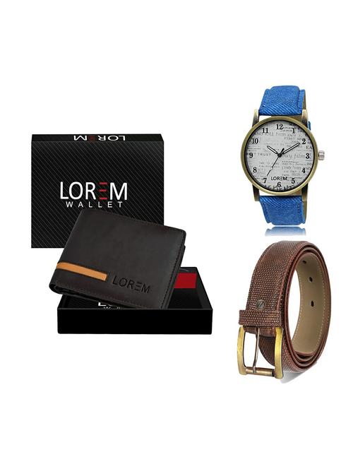belt, wallet & watch gift combo - 19272808 - Very Small Image - 1