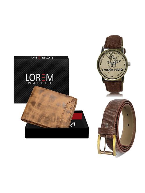 belt, wallet & watch gift combo - 19272831 - Very Small Image - 1
